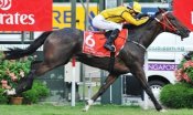 Chase Me winning last year's Emirates Singapore Derby under Joao Moreira.<br>Photo by Singapore Turf Club